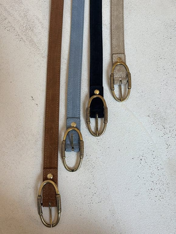 Ceinture en daim boucle bronze - photo 1