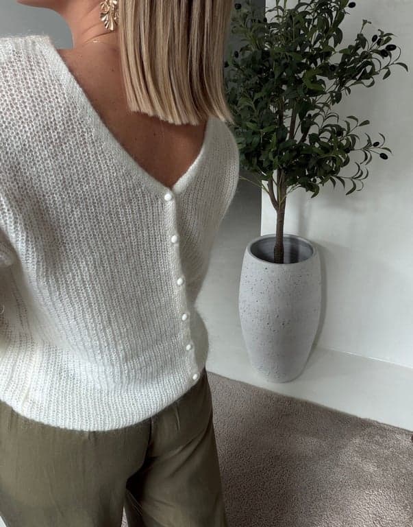 Gilet boutonné écru - photo 2