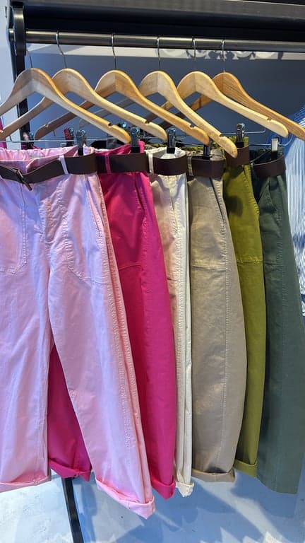 Pantalon ballon rose pâle ceinturé - photo 2