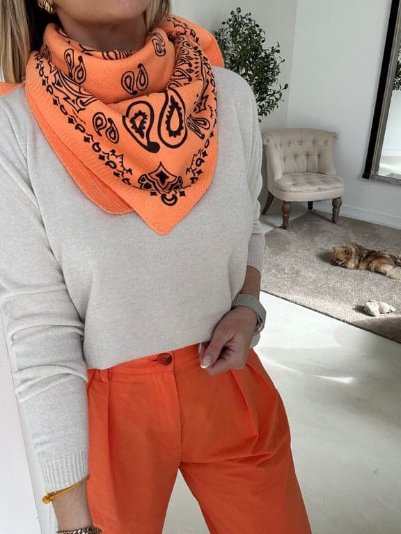 Pantalon large orange - photo 2