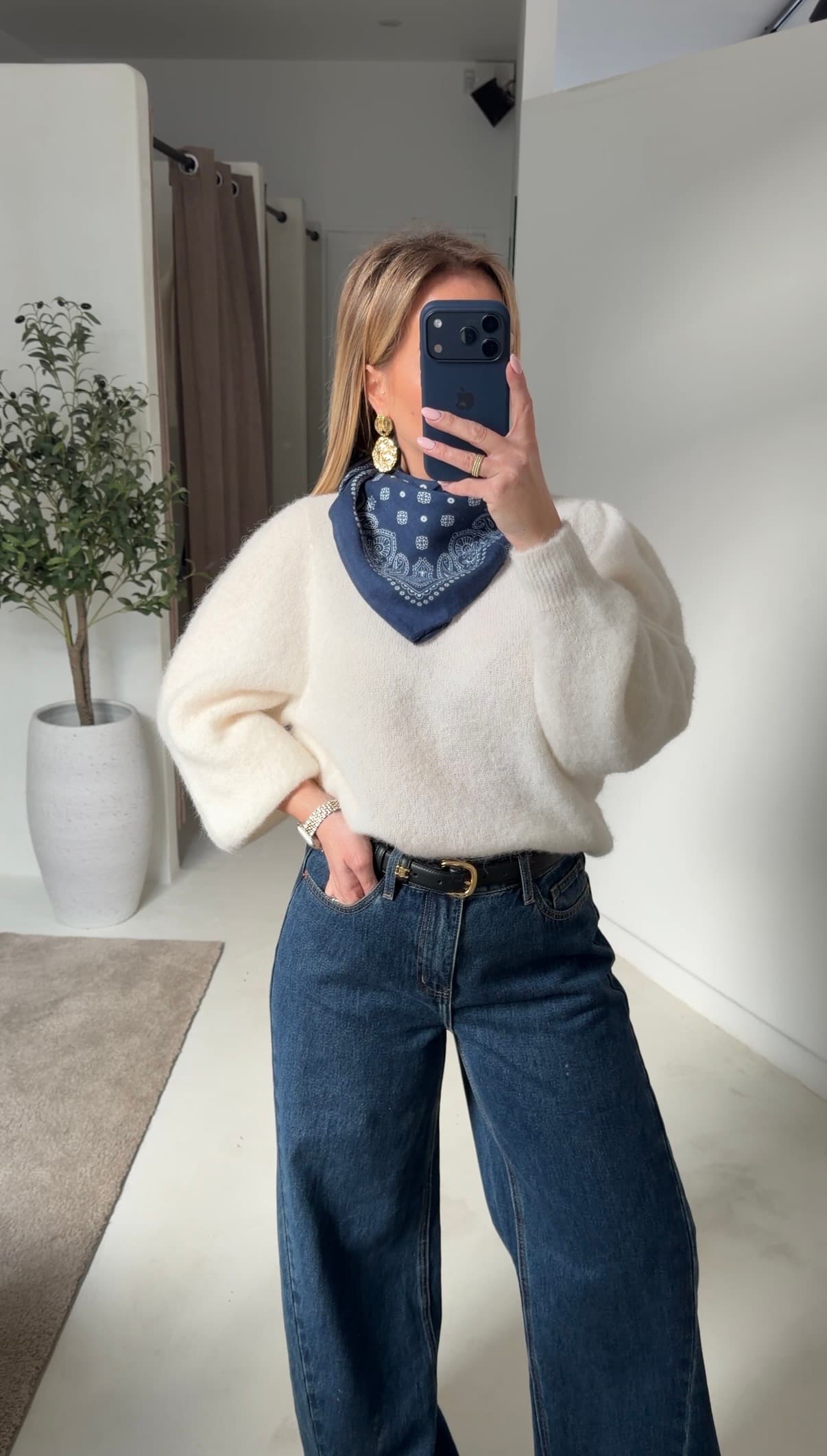 Pull à épaulettes blanc - photo 2