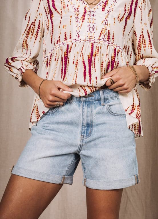 Short en jean bleu clair - Jupes & Shorts | Sodress