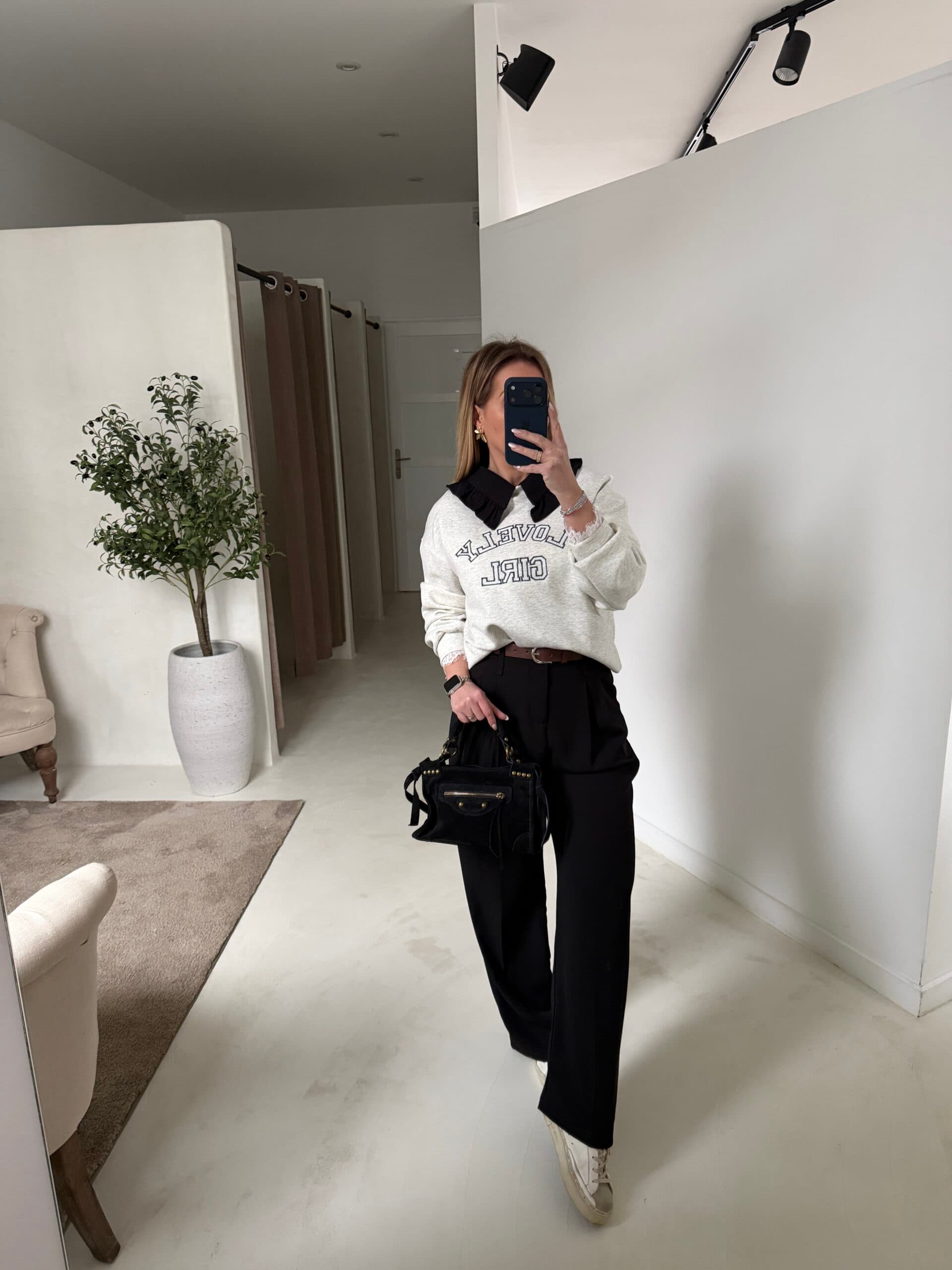 Sweat gris « Lovely Girl » - photo 1