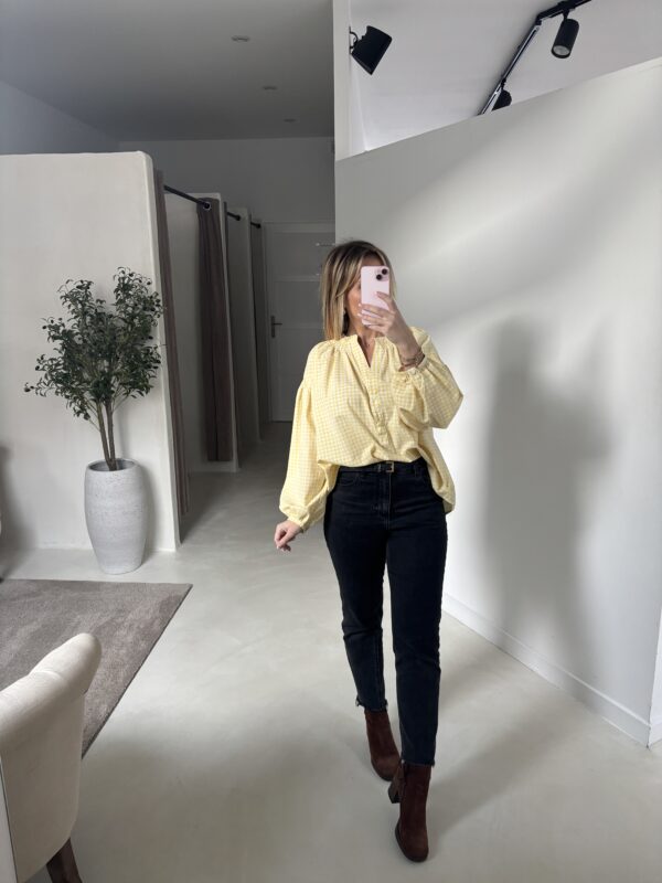 Blouse vichy jaune