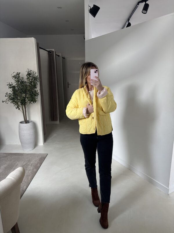 Blouson matelassé jaune