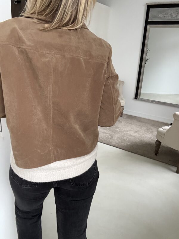 Veste courte effet daim taupe – Image 3