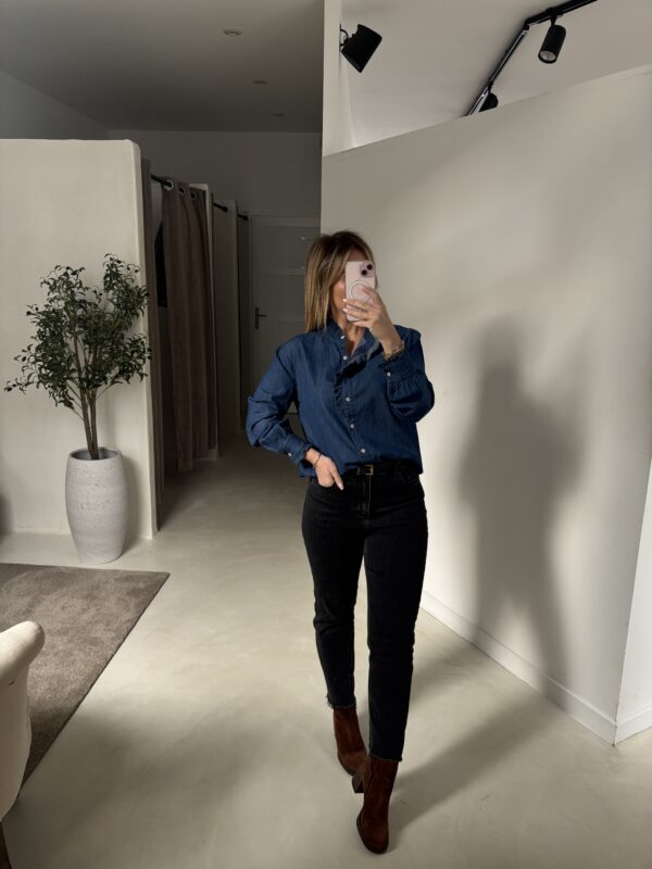 Blouse effet denim