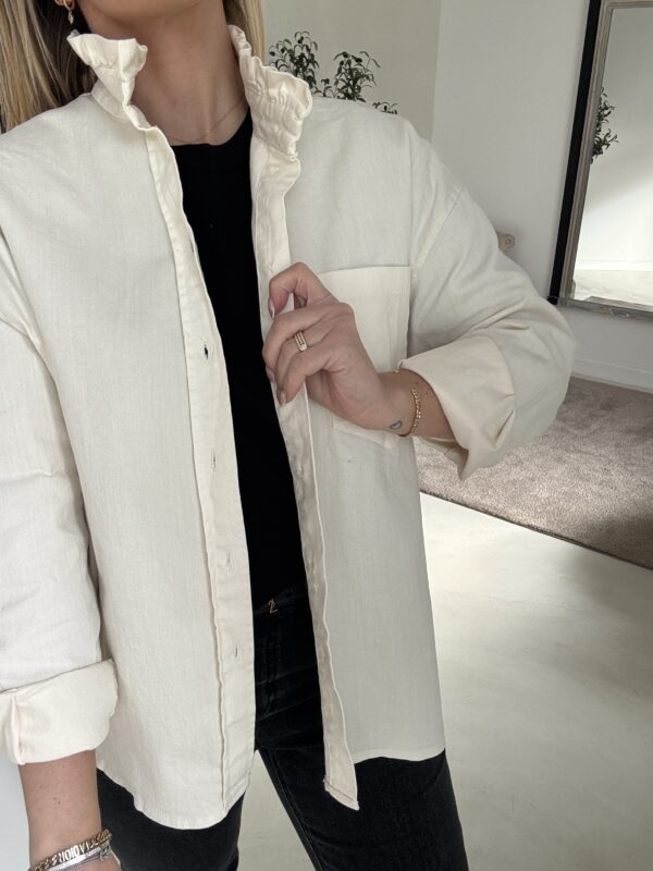 Chemisier beige en jean – Image 2