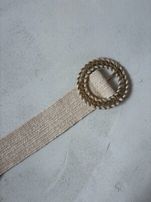Ceinture large en raphia
