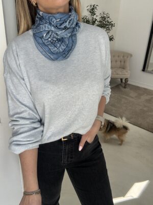 Foulard bandana en coton bleu