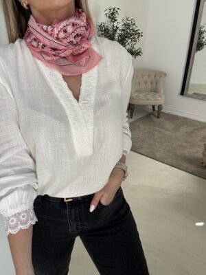 Foulard bandana en coton rose