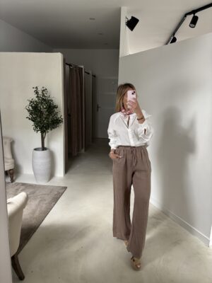 Blouse blanche col V
