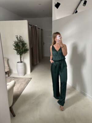 Combinaison palazzo vert sapin