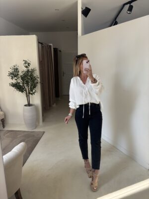 Blouse en gaz de coton à nouer