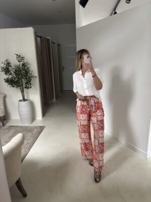 Pantalon à motifs colorés