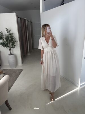 Robe longue ivoire