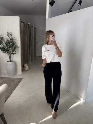T-Shirt oversize blanc « Rive Gauche »