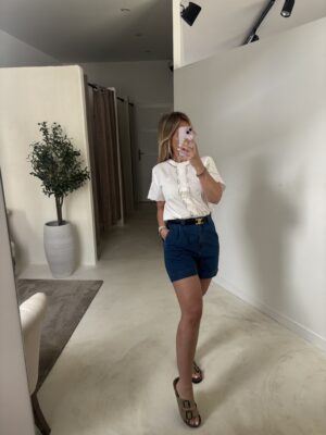 Short en jean brut