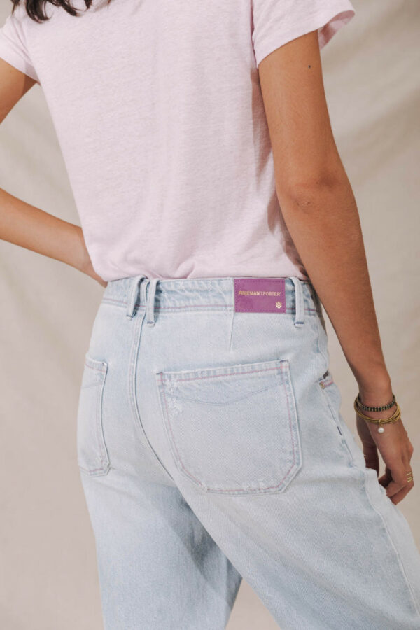 Pantalon boyfriend 7/8 ème bleu clair – Image 2