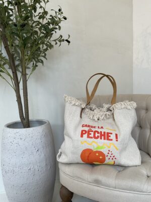 Grand sac en toile « Garde la pêche »