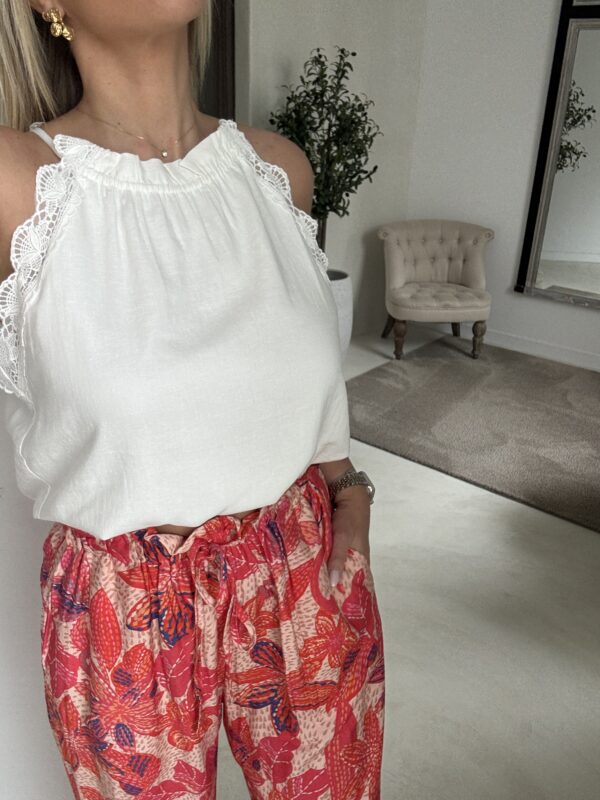 Pantalon fluide à motifs orangés – Image 2
