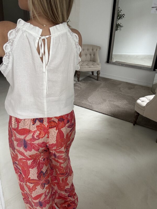 Pantalon fluide à motifs orangés – Image 3