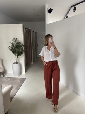 Blouse blanche manches courtes