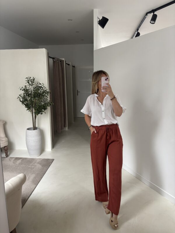 Blouse blanche manches courtes