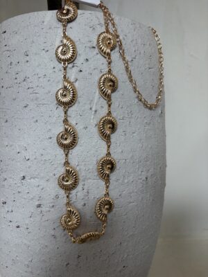 Ceinture bijoux doré escargot
