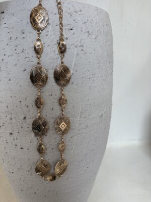 Ceinture bijoux doré ovale