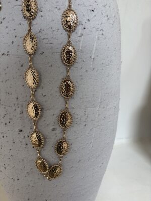 Ceinture bijoux doré ovale martelée