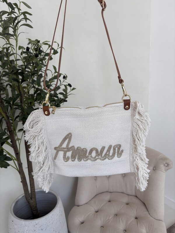 Sac en toile de jute à franges – Image 2