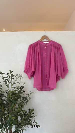 Blouse ample et fluide rose