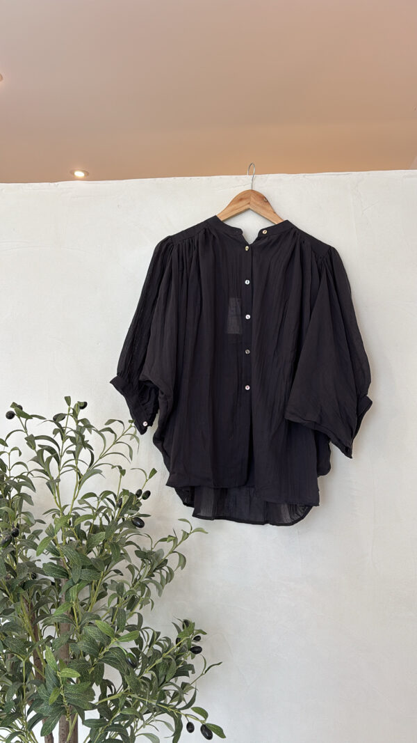 Blouse ample et fluide noire