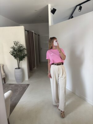 T-shirt rose "bisous"