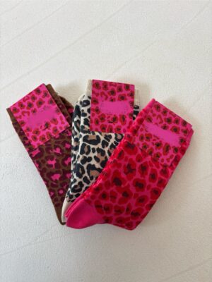 Chaussettes léopard colorées