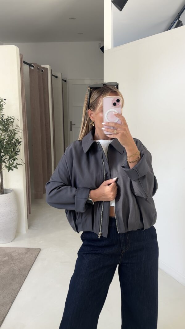 Veste courte grise