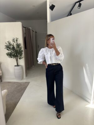 Pantalon large en jean brut