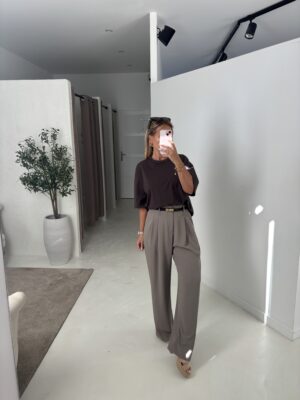 T-shirt oversize marron