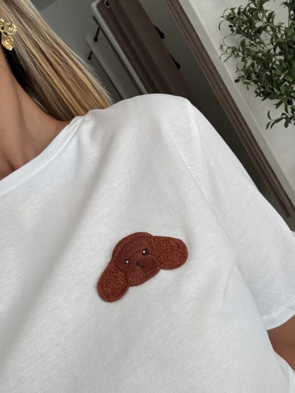 T-shirt blanc cocker – Image 2