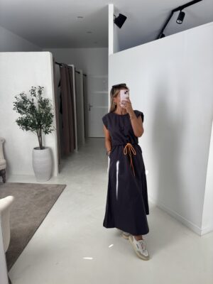 Robe longue sportwear grise