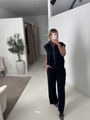 Veste en jean brut sans manches