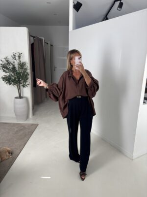 Blouse très ample marron