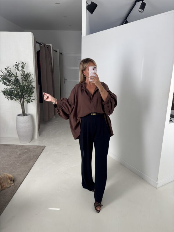 Blouse très ample marron