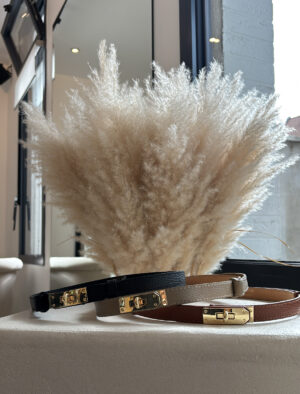 Ceinture en cuir avec fermoir doré