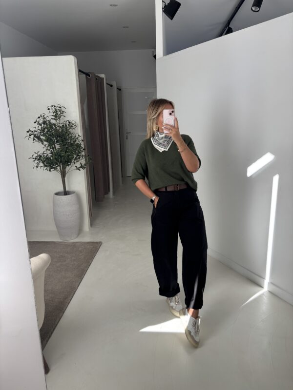 Pull manches courtes kaki – Image 2