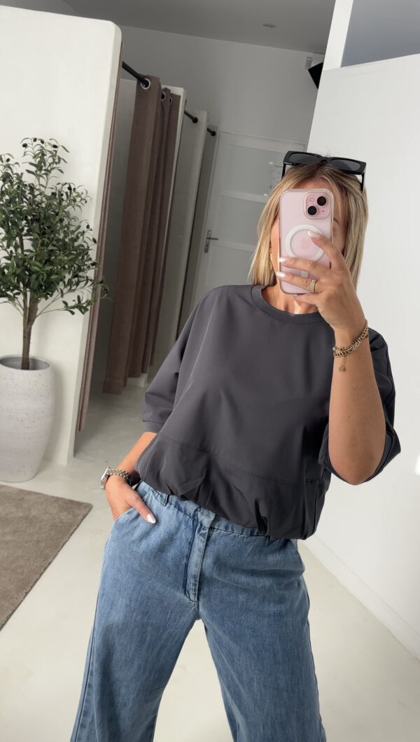 Blouse oversize sportwear grise