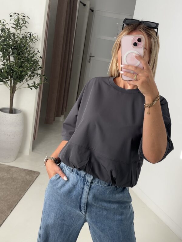 Blouse oversize sportwear grise