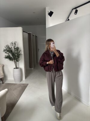 Parka oversize bordeaux