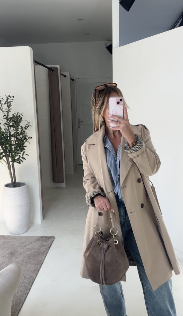 Trench mi-long beige – Image 2